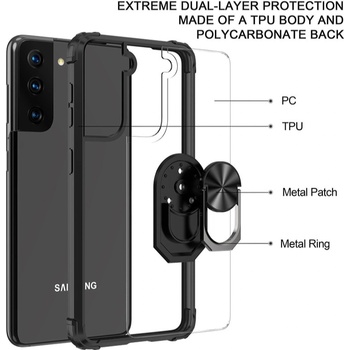 Гръб Military ring за Samsung Galaxy S21 Ultra - Черен (2000000001913)