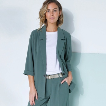 Splývavý blejzer s 3/4 rukávmi bronzová