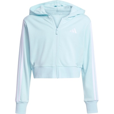 Adidas Детски суичър adidas Kid's Essentials Full Zip Hoodie Zip-up hoodie - Halo Mint / White - размер 170 (EU) (704-6496-0315)