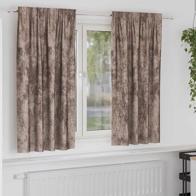 vidaXL Кадифени завеси С завеси 2 pcs Капучино 175 x 140 см Кадифе (4107704)