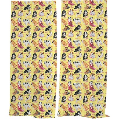 IMPAR Závěsy Puppies,140 × 250 cm