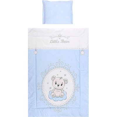 Lorelli Спален комплект от 5 части Lorelli - Cosy, Мечо, син (10420065901)