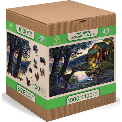 Wooden City Dřevěné Večer u jezera XL1010 dílků