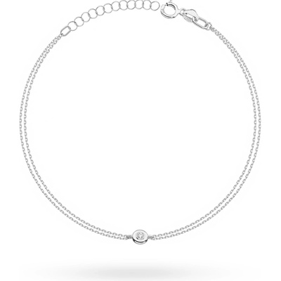 Blink-Blink Retiazkový náramok z bieleho zlata s diamantom 0.02 ct 6158BDB