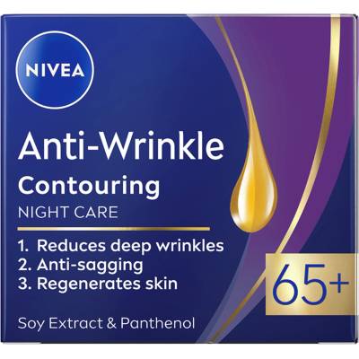 Nivea Anti-Wrinkle Контуриращ нощен крем, 65+, 50 ml