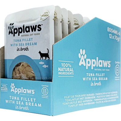 Applaws Cat tuňák a pražma 12 x 70 g