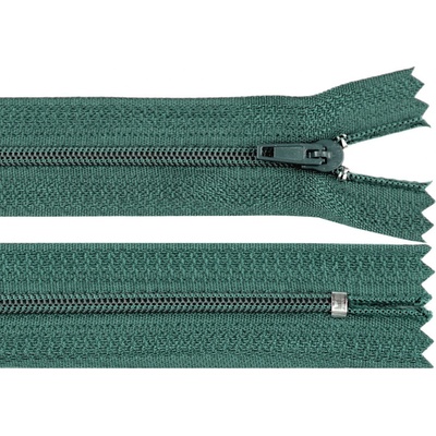Prima-obchod Spirálový zip No 3 délka 18 cm pinlock, barva 272 zelená piniová