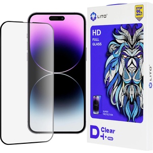 LITO Протектор за iPhone 14 Pro Max - Lito D+ Pro Clear - черен
