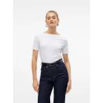 Vero Moda Тениска Vero Moda Women's Modal Short-Sleeve Regular Fit T-Shirt - Bright White