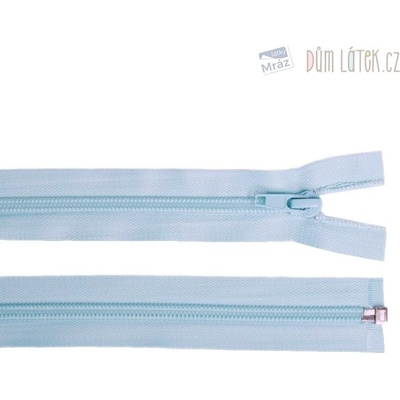 Zips špirálový 6mm deliteľný 30cm svetlo modrý