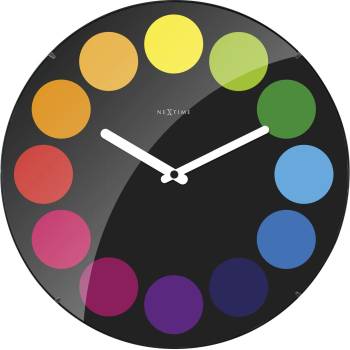 NeXtime Стенен часовник Dots Dome черен (3167)