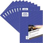 AVERY Zweckform 223-10 softcover car logbook (tax office recognized, DIN A5 210x148mm, 80 pages, 858 trips, Germany & Austria, delimitation of private/business trips) pack of 10 (223-10)