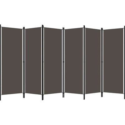 vidaXL 6dílný pokojový dělič antracit 300 x 180 cm