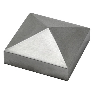 Ukončení stříška jeklu 40 x 40 mm, broušená nerez AISI 304