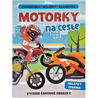 Motorky na ceste Maľovanka nálepky panoráma