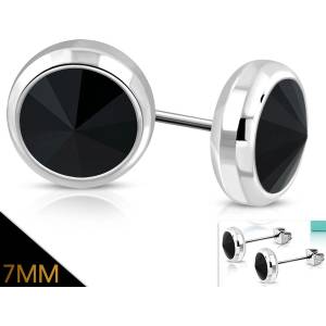 Talitha Обеци с черен цирконий - talitha-jewelry - 18,99 лв
