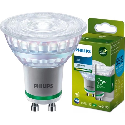 Philips Halogenová LED žárovka GU10 PAR16 2.1W = 50W 375 lm 4000K denní bila Ultra Efficient