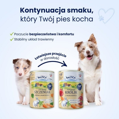 Baltica Smaki regionów Puppy Mono Rabbit with carrot 400 g