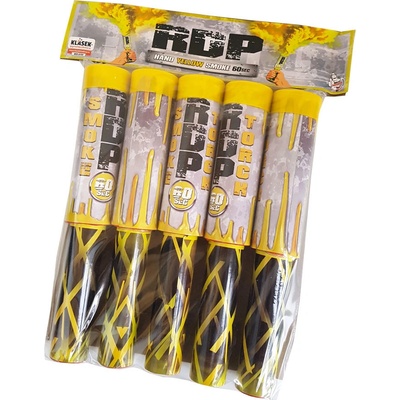 Dýmová pochodeň žlutá 5 ks