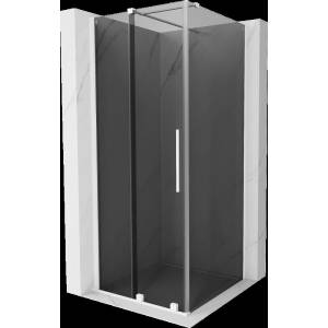 Mexen Velar плъзгаща се душ кабина 120 x 120 cm, графит, бяла - 871-120-120-41-20 (871-120-120-41-20)