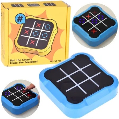 Elektronická hra 4v1 Piškvorky a pexeso, modrá