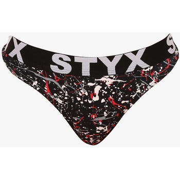 Styx Черни шарени дамски стрингове Styx art Jáchym Styx | Cheren | ЖЕНИ | S