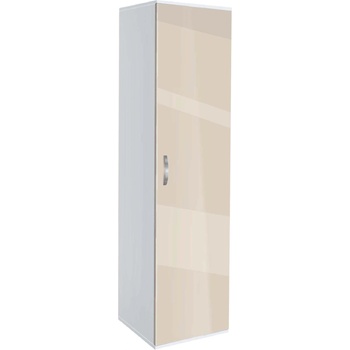 Bogdan Furniture G Еднокрилен гардероб Мебели Богдан Модел bm-ava1, крем гланц и бял корпус