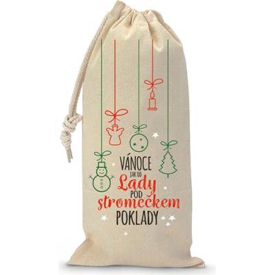 Nekupto Vánoční pytlík na lahev Vánoce jako od Lady