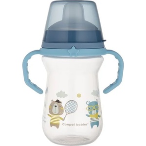 Canpol babies Неразливаща чаша със сламка Canpol - Bonjour Paris, 250 ml, синя (56/613_blu) - ozone