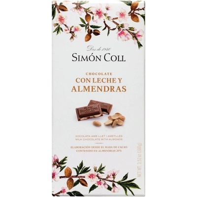 Simón Coll Mliečna mandľová čokoláda 100 g