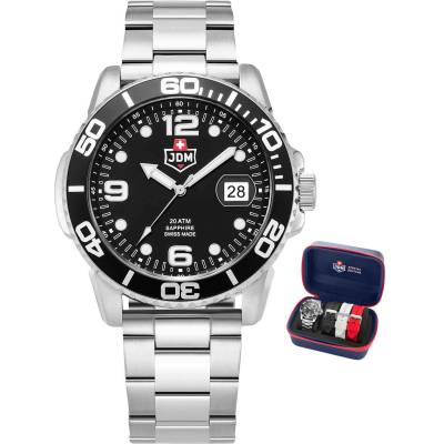 JDM Мъжки часовник JDM Military Sapphire Mike Plus сет с каишки JDM-WG029-03 (JDM-WG029-03)