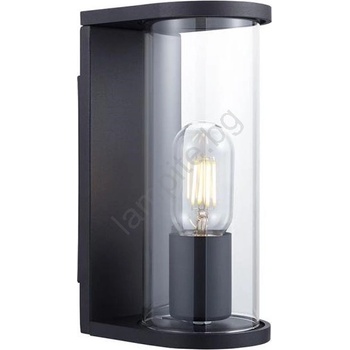 V-TAC Външно стенно осветително тяло 1xE27/60W/230V IP44 черно/опушено стъкло (VT2285)