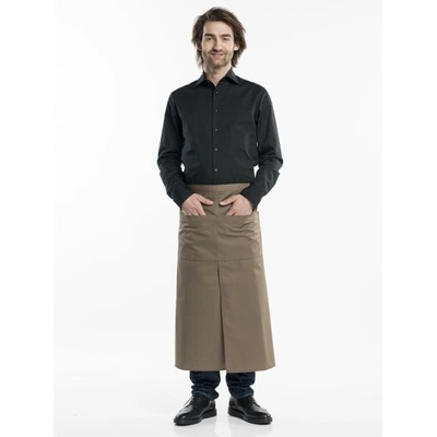 Chaud Devant Kuchařská zástěra 4-Pockets Taupe Brown