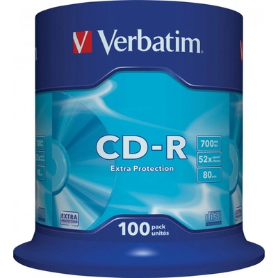 Verbatim CD-R 700MB 52x, cakebox, 100ks (43411)