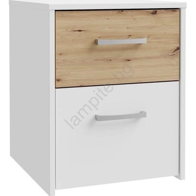 FORTE Нощно шкафче URO дъб artisan/бяло (FR0045)