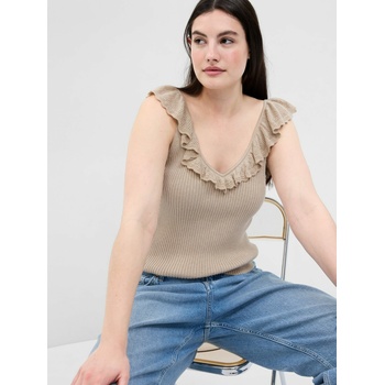 GAP Плетен потник топ GAP GAP | Bezhov | ЖЕНИ | S