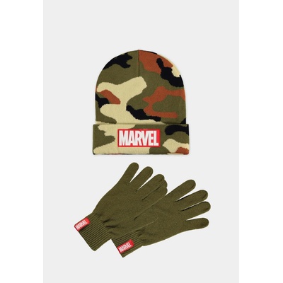 Marvel Universe Classic Marvel Men's Core Logo Giftset Beanie & Knitted Gloves Multicolor 8718526153552