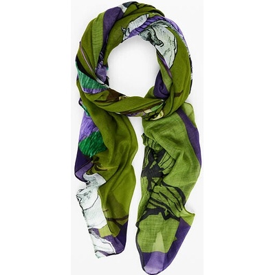 Desigual dámský šátek 25WAWA02 4000 FOU FLOWERS LACROIX 4000 GREEN GREEN