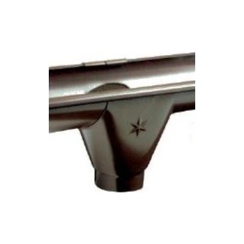 BMI Bramac hrdlo žľabu s odtokom 150/100 mm bridlicovočierne