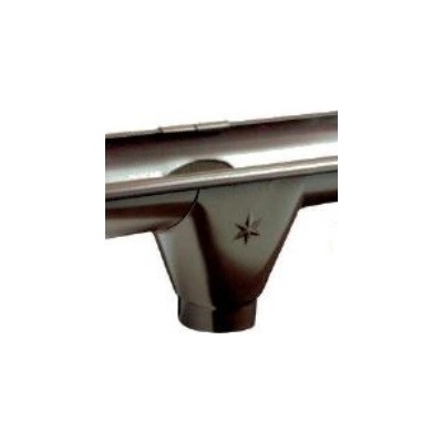 BMI Bramac hrdlo žľabu s odtokom 150/100 mm bridlicovočierne