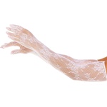 Leg Avenue Opera Length Floral Net Gloves 2033 White