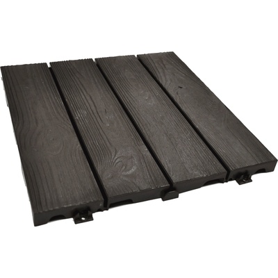 ONEK Plastová dlažba SNAPWOOD 38 x 38 x 2,5 cm tmavo hnedá 1 ks