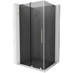 Mexen Velar L плъзгаща се душ кабина 110 x 85 см, графит, четкан никел - 871-110-085-43-97 (871-110-085-43-97)