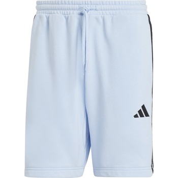 adidas Мъжки поларени къси панталони Adidas Essentials 3 Stripe Fleece Shorts Mens - Glow Blue