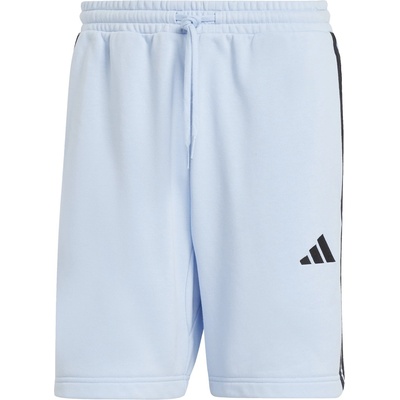 adidas Мъжки поларени къси панталони Adidas Essentials 3 Stripe Fleece Shorts Mens - Glow Blue