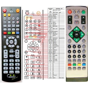 GENERAL X-SITE XS-DVBT-35HDD - съвместимо дистанционно управление на марката General (XS-DVBT-35HDD)