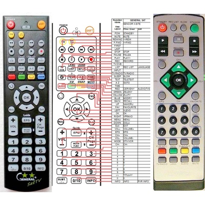 GENERAL X-SITE XS-DVBT-35HDD - съвместимо дистанционно управление на марката General (XS-DVBT-35HDD)