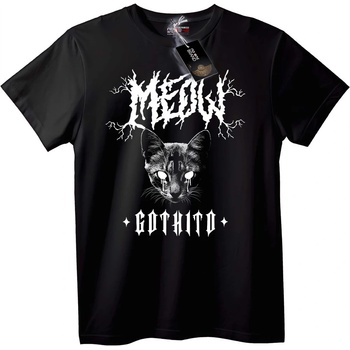 NOONEBRAND Тениска Готическа котка - XS, White