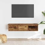 vidaXL Стенен шкаф, старо дърво, 88x26x18, 5 см, инженерно дърво (855860)