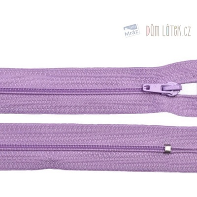 Zips špirálový 3mm nedeliteľný 12 cm svetlo fialová
